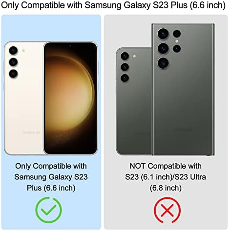 PELEPUES Ütésálló tok Samsung S23 Plus/S23+ 5G, [Beágyazott Ujj Gyűrű] Katonai Telefon Esetében Fedezi a Megerősített Fém