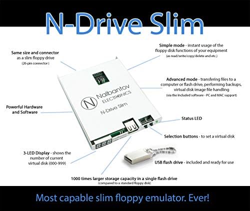 Floppy Lemez USB Emulátor Nalbantov N-Drive Ipari Slim az Öcsém-0901E-AC