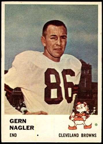 1961 Fleer 14 Gern Nagler Cleveland Browns-FB (Foci Kártya) EX/MT Browns-FB-Santa Clara