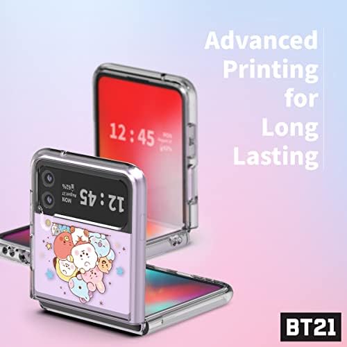 BT21 Hivatalos Árut Galaxy Z Flip 3 Esetben (2021) BT21 Baba Vázlat Tiszta Telefon Esetében, a Csoport