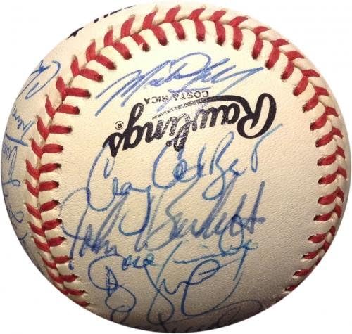 1992-ben a San Francisco Giants Csapata Aláírt NL Baseball 27 Autos Craig Clark COA - Dedikált Baseball