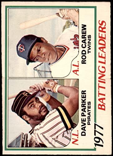 1978 O-Pee-Chee 1 Szemrebbenés Vezetők Dave Parker/Rod Carew Kansas City Royals/Cubs (Baseball Kártya) VG/EX Uralkodók/Cubs