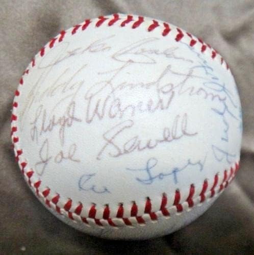 Hall of Fame Baseball által Aláírt 20 Grimes Lindstrom Giles Cronin Teljes SZÖVETSÉG Levelet - Dedikált Baseball