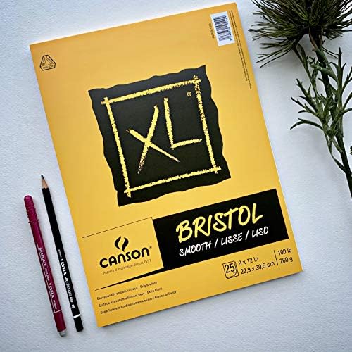 Canson XL Sorozat Bristol Papír, Sima, Foldover Pad, 9x12 cm, 25 Lap (100lb/260g) - Művész Papír Felnőttek számára, illetve