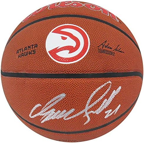 Dominique Wilkins Aláírt Wilson Atlanta Hawks Logó NBA Kosárlabda - Dedikált Kosárlabda