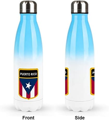 Puerto Rico-F-lag 17oz Sport, Víz, Üveg, Rozsdamentes Acél Vákuum Szigetelt Cola Forma Újrafelhasználható Sport Lombikba