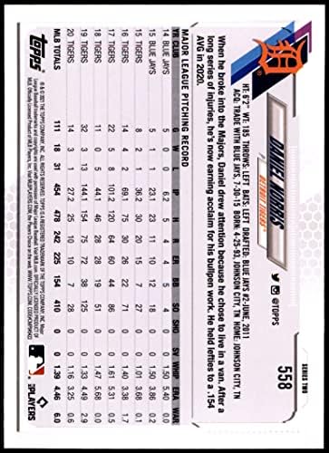 2021 Topps 558 Daniel Norris Detroit Tigers (Baseball Kártya) NM/MT Tigrisek