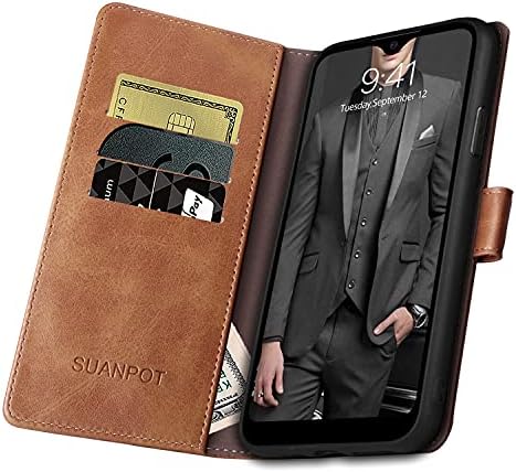 SUANPOT Samsung Galaxy A32 5G a RFID-Blokkoló Bőr Pénztárca esetben Hitelkártya Birtokos, Folio Flip Book Telefon esetében