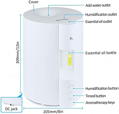 2 az 1-ben Ultrahangos Diffúzor 4000 ml XL Nagy illóolaj Diffúzor Frissítés Design 4L 4 Literes 70 Óra Futás Párásító Aromaterápia