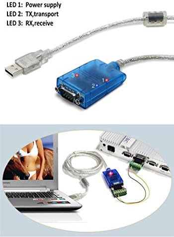 Jeirdus USB-RS422 RS485 Soros Port Átalakító Adapter Kábel FTDI Chip Támogatja a Windows 10, 8, 7, XP, Mac ESD Védelem (6ft/1.8
