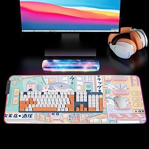 Hal Japán Street Anime RGB Mousepad Led Egér pad Játékok, Anime Ajándékok, Aranyos Egér pad Anime Asztal mat, Anime Dolog,