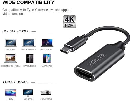 Művei VOLTOS PLUSZ TECH HDMI 4K USB-C Készlet Kompatibilis LG 17Z90P-K. AAB8U1 Szakmai Adapter Digitális Teljes 2160p, 60Hz