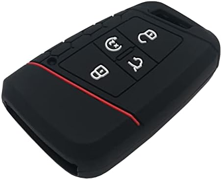Horande 4 Gombot Szilikon Védő kulcstartó tok alkalmas VW Tiguan Golf Polo GTI Atlas Passat Kulcsnélküli Bejegyzés Remote