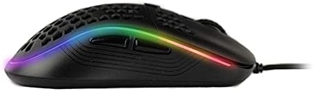 Kastély Ultrakönnyű PC USB Vezetékes Egér Honeycomb Shell - 10k DPI Optikai Érzékelő Gaming Mouse - Kétkezes Egér RGB Világítás,