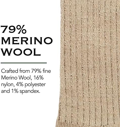 Woolrich Merino Gyapjú Zokni Férfi - Made in USA, Legénység Túrázás Zokni, Készült 78% Merinó Gyapjú w/ Párnázott Arch, 2