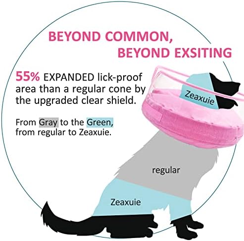 Zeaxuie Továbbfejlesztett Anti-Nyalás Puha Felfújható Kutya Kúp Nyakörv Kutyák részére, a Műtét Után a Korlátlan a Mindennapi