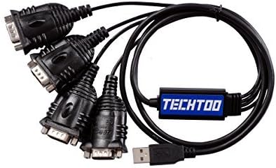 TECHTOO 4 Port Szakmai FTDI CHIP USB-RS232 Soros Kábel DB9 Soros Adapter Átalakító 9-Tűs Férfi Férfi Hexnuts (W/Hexnuts,