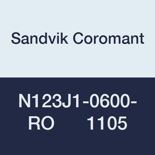 A Sandvik Coromant, N123J1-0600-RO 1105, CoroCut 1-2 Betét Profil, Keményfém, Semleges Vágott, 1105 Fokozat, (Ti,Al) N (Csomag