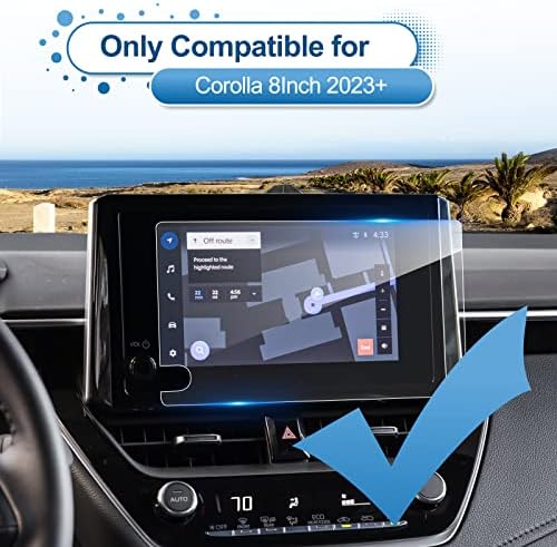 Coleya 2023 Corolla Képernyő Védő Toyota Corolla (LE/SE/XSE) 8 colos érintőképernyő, 2023 Corolla SE XSE LE Edzett Üveg 2023