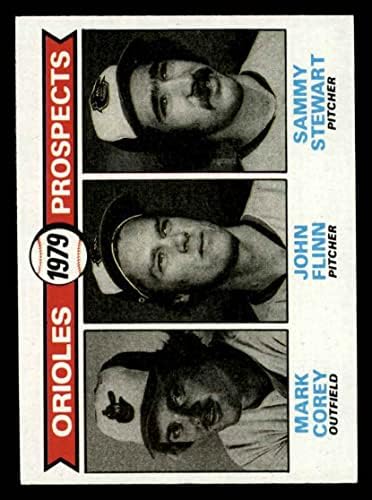 1979 Topps 701 Orioles Kilátások Mark Corey/John Flynn/Sammy Stewart Baltimore Orioles (Baseball Kártya) NM Orioles