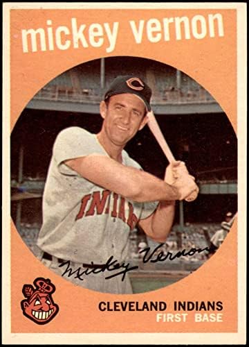 1959 Topps 115 Mickey Vernon Cleveland indians (Baseball Kártya) NM Indiánok