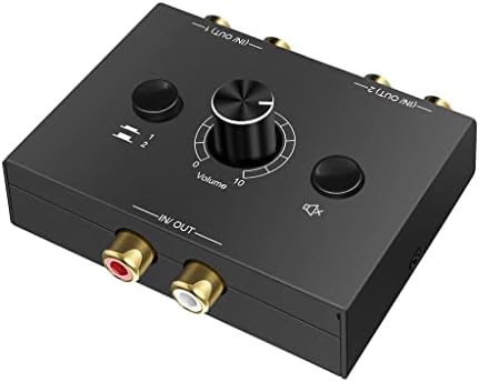 Audio Elosztó Kapcsoló Doboz 2 X 1/1 X 2 L / R3.5mm Sztereó Audio Plug and Play Audio Splitter Váltó Passzív Hangszóró Audio