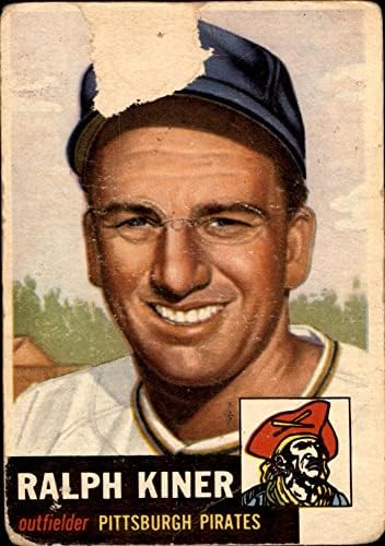 1953 Topps 191 Ralph Kiner Pittsburgh Pirates (Baseball Kártya) HITELES Kalózok