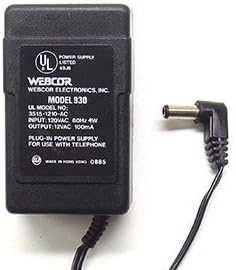 Webcor AC-AC Adapter 12VOLTS AC @ 100mA 2.1 mm tápkábel