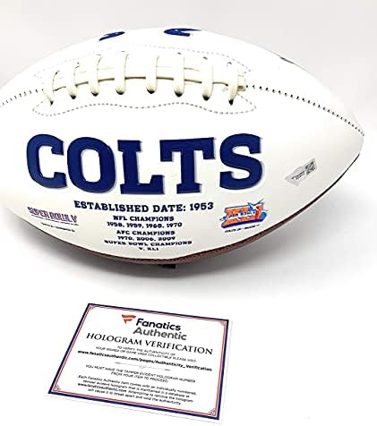 Jonathan Taylor Indianapolis Colts Aláírt Autogramot Hímzett Logó Futball Fanatikus Hiteles Tanúsítvánnyal
