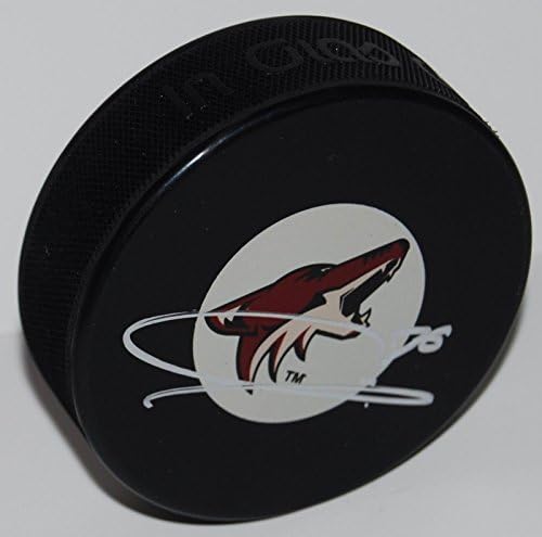 CHRISTIAN FISCHER aláírt (PHOENIX COYOTES) logós jégkorong W/COA 2 - Dedikált NHL Korong