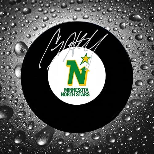 Craig Hartsburg Minnesota North Stars Dedikált Puck - Dedikált NHL Korong