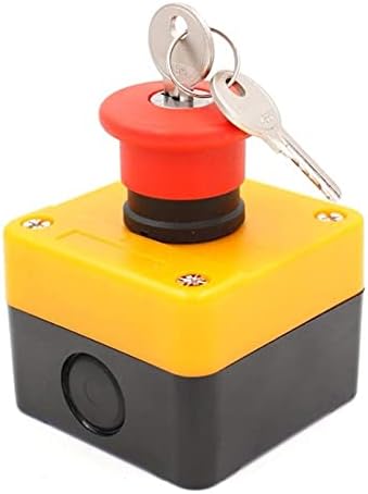 DASEB 660v Piros Jel vészleállító Nyomógomb Kapcsoló &Kulcs