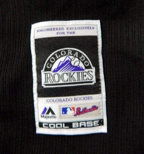 2014-15-ös Colorado Rockies 32 Játékban Használt Fekete Jersey BP ST DP02035 - Játék Használt MLB Mezek