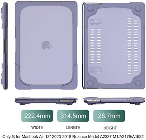 DONGKE a MacBook Air 13 Hüvelykes Esetben 2020 2021 2019 2018 Kiadás A2337 M1 A2179 A1932 Retina & Touch ID, nagy teherbírású