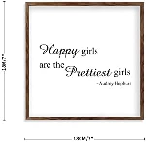 A fa Alá Idézetek Boldog Lányok A Legszebb Lányok, Fa Keret Parasztház Családi Wall Art Dekor Vintage Lóg Alá a Nappali Fürdőszoba
