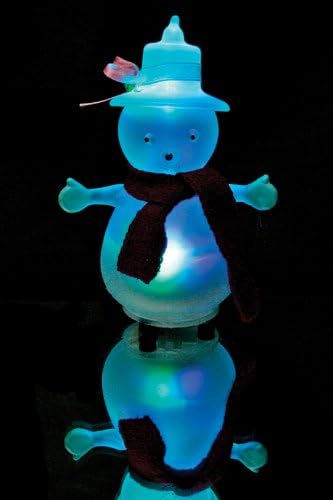 Fényes Matt Üveg Hóember a Kötött Sál Karácsonyi Dekoráció Ünnepi Színes LED - 5 Hüvelykes...