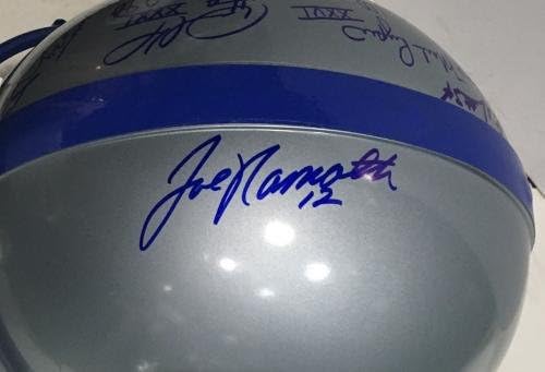 Super Bowl MVP aláírt 18 auto Pro Bukósisak INS Joe Namath Ray Lewis holo COA - Dedikált NFL Sisak