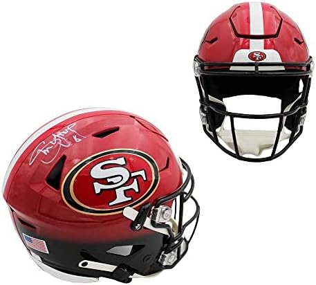 Steve Fiatal Aláírt Engedéllyel rendelkező San Francisco 49ers Sebesség Flex Hiteles személyre Szabott NFL Sisak - Dedikált