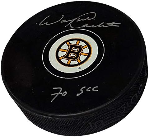 Wayne Carleton Autogramot Korong Bruins B - Dedikált NHL Korong