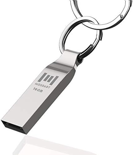 MOSDART 16 gb-os Fém USB 2.0 Flash Drive-10 Pack Tömeges Vízálló 16 GB pendrive pendrive-ot Pen Drive Memory Stick Kulcstartó,Ezüstös