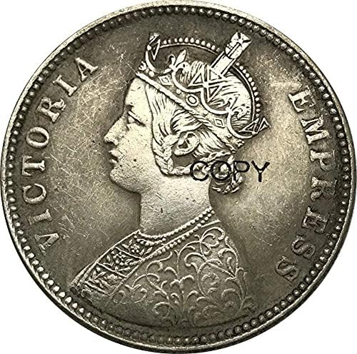Brit India 1893 Császárné Victoria Egy Rúpia Sárgaréz Bevonatú Ezüst Példány Érmék Másolás Díszek Gyűjtemény Ajándékok