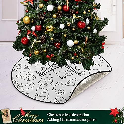 xigua karácsonyfa Mat Aranyos Macskák Akvarell karácsonyfa, Mat karácsonyfa Szoknya Xmas Holiday Home Party Dekoráció 28.3