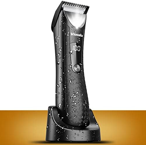 Fanszőrzet Trimmer, a Férfiak, Frissített Szakmai Ágyék Test Trimmer, LED Kijelző, Cserélhető Kerámia Penge Fej, Showerproof