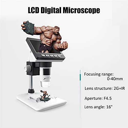 TJLSS Többfunkciós Digitális LCD Asztali Mikroszkóp Hordozható 4.3 inches HD Elektronikus Biológiai Mikroszkóp Kettős Tápegység