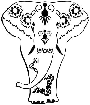 Mandala Egy Elefánt% A4 A3 & Nagy Méretű Art Kézműves Újrafelhasználható Mylar Stencil Fali Dekor DIY Keleti Szobát / M16
