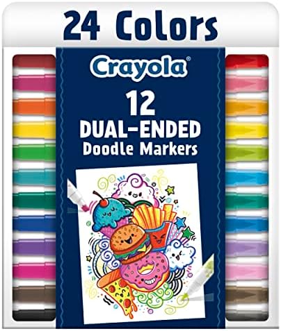 Crayola Kettős Véső Tipp & Brush Marker, Művészet, Markerek, Ajándékok Tizenéves, 12ct