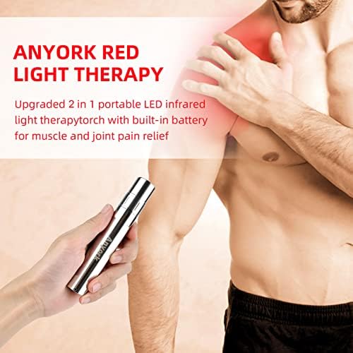 A vörös Fény Terápia Készülék, Korszerűsített Hordozható LED Infravörös Fény Terápia Fáklya, Beépített Akkumulátor, Izom