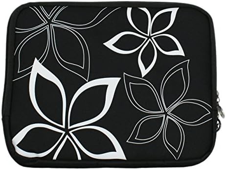 8.9 - 9 colos Fekete & Fehér Kontúr Merész virágmintás hordtáska tok Apple iPad Acer ASUS Dell, HP, Sony, Toshiba