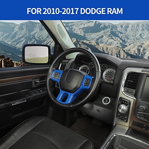 SQQP Kormánykerék-Fedezze Trim lakberendezési Kiegészítők 2011-2018 Dodge Ram1500 2500 3500 (Kék)