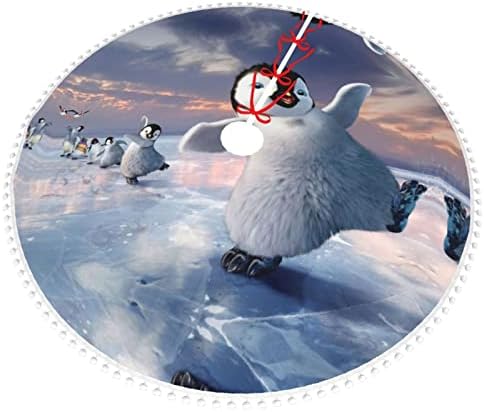 Boldog Pingvin Táncos Karácsonyfa Szoknya Party Dekoráció Fa Szoknya. Átmérő Hüvelyk 30/36/48